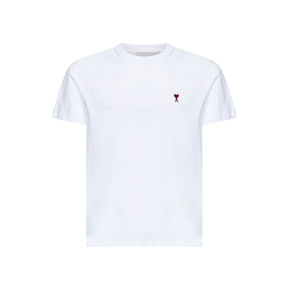 Ami Paris Men White Cotton Ami De Cœur T-Shirt